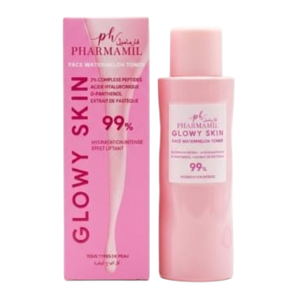 Pharmamil Face Watermelon Toner Glowy Skin 2% Peptides Complexe حمض الهيالورونيك ترطيب مكثف تأثير شد جميع أنواع البشرة