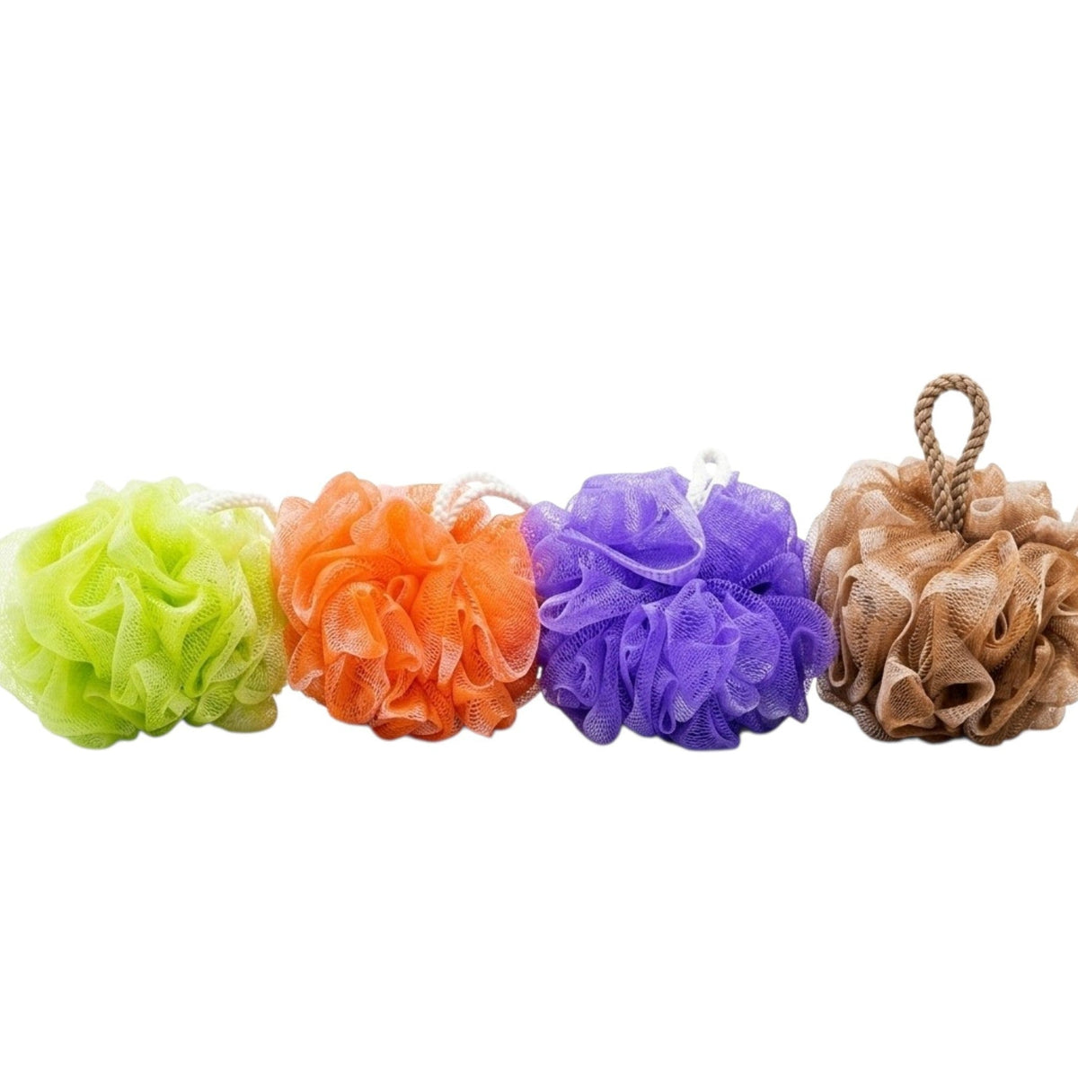1Pc Éponge De Bain Chouchou Exfoliantes En Maille Douce Sans Odeur Multicolore Avec Cordon