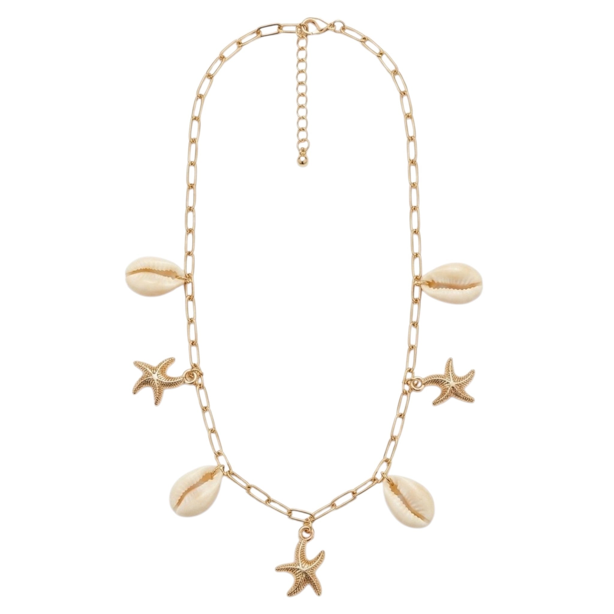 Collier Doré Coquillages & Étoiles De Mer – Style Bohème Chic