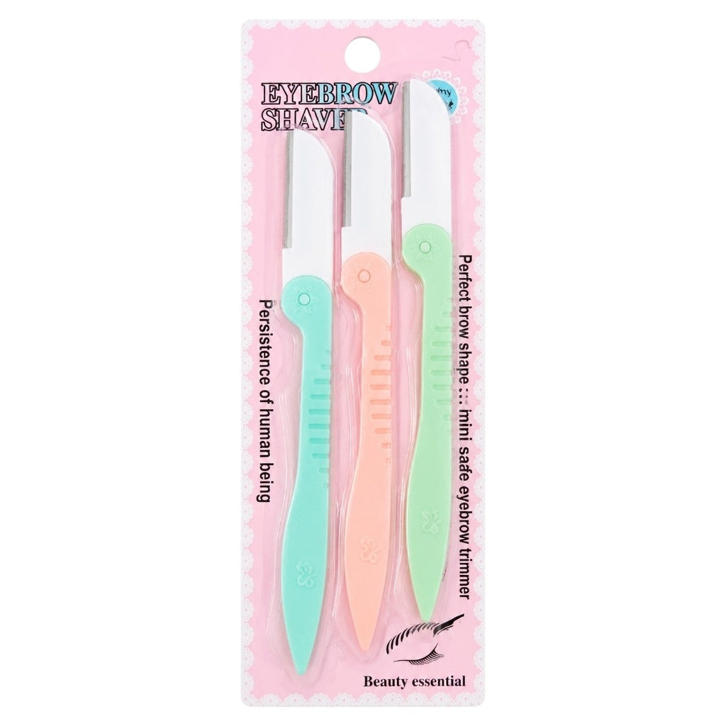 Rasoir À Sourcils Polyvalent Exfoliant 3Pc