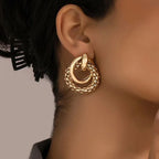 Boucles Pendantes Torsadées Rondes Pour Femmes Bijoux Pour Femmes