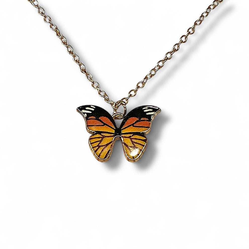 1 Pièces Collier Élégant Rétro Y2K Papillon - Pendentif Multicolore Pour Femmes Et Hommes Port Quotidien Cadeau De Saint-Valentin Idéal Pour Soirées