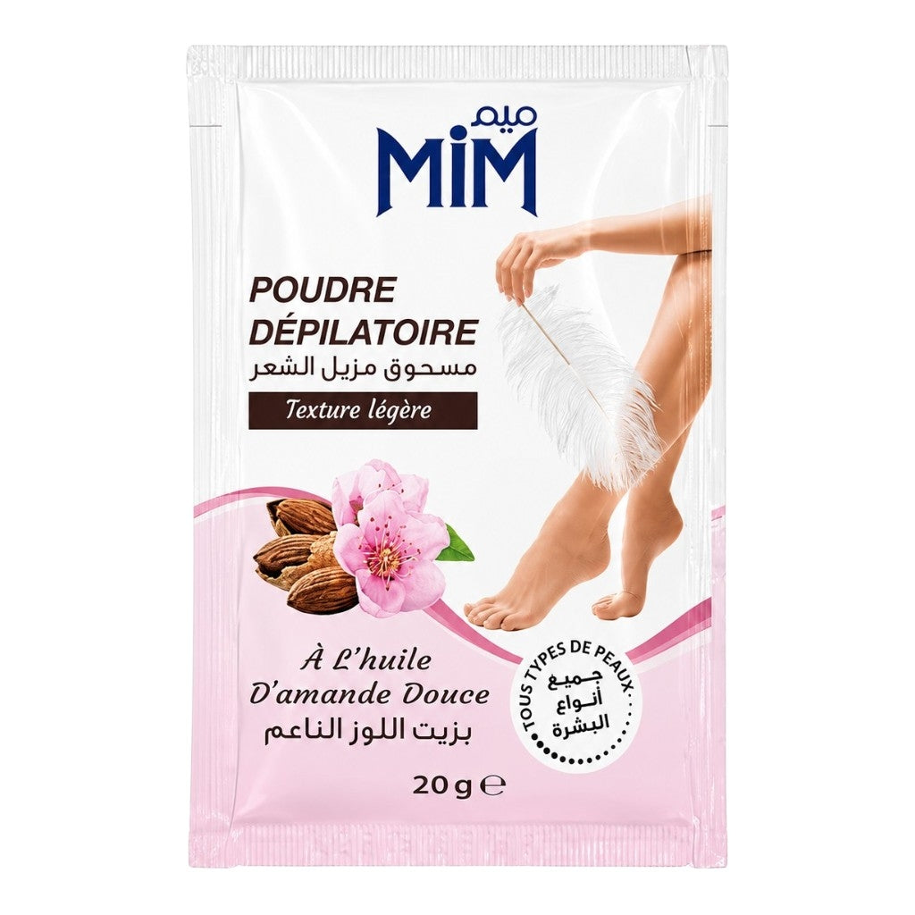 Mim Poudre Dépilatoire Texture Légére À L'Huile D'Amande Douce Tiustypes De Peaux 2Pcs