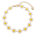 Collier Marguerites Dorées Avec Cœur – Bohème Chic