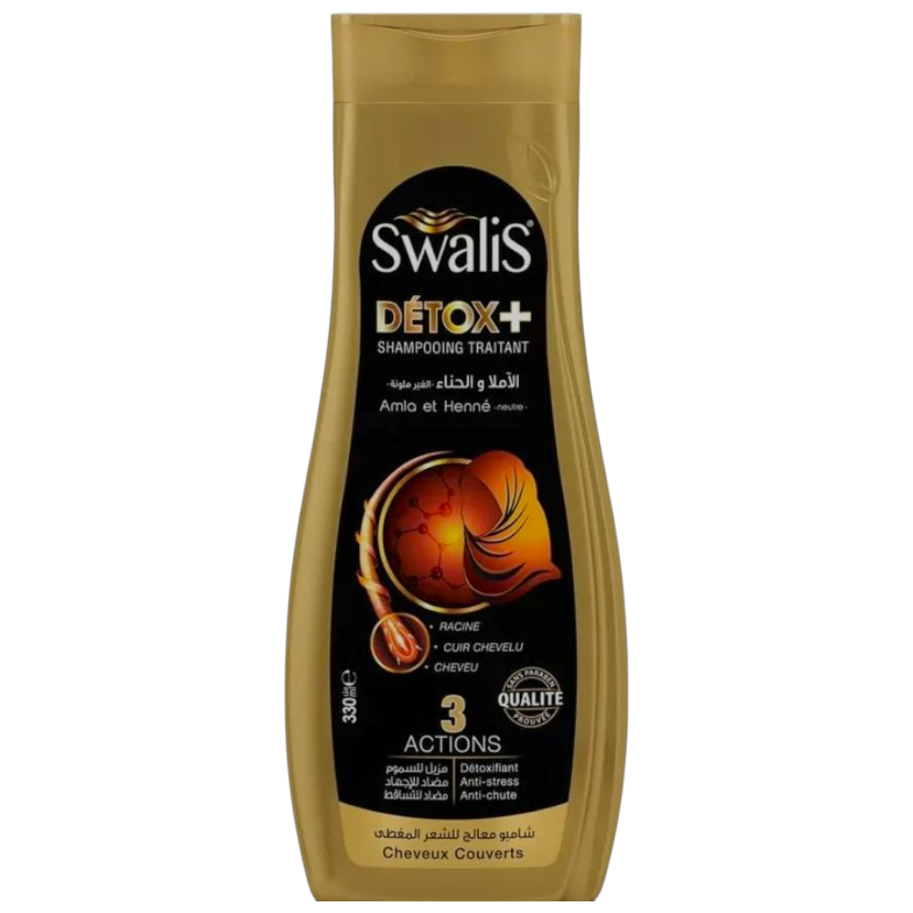 Swalis Détox+Shampoing Traitant Kératine Et Amla