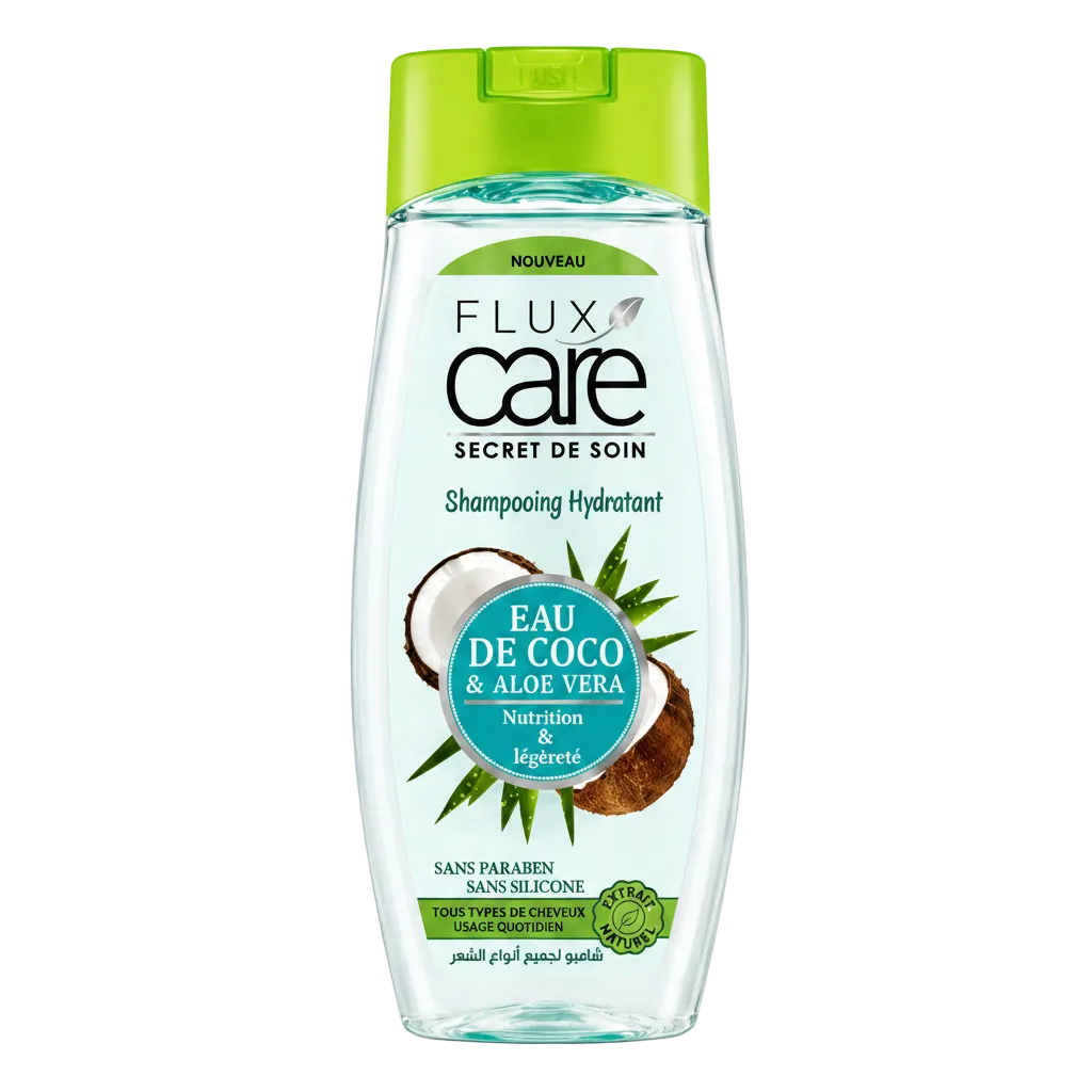 Flux Care Secret De Soin Shampoing Hydratant Eau De Coco Tous Types De Cheveux Usage Quotidien Urey