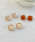 Boucles D’Oreilles “Nude Éclat” – Fini Naturel Brillant