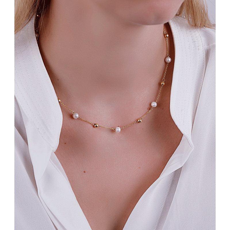 Collier Ras-De-Cou En Perles D'Eau Douce Naturelles Bijou De Pierre De Naissance En Perles Véritables Collier Minimaliste En Argent