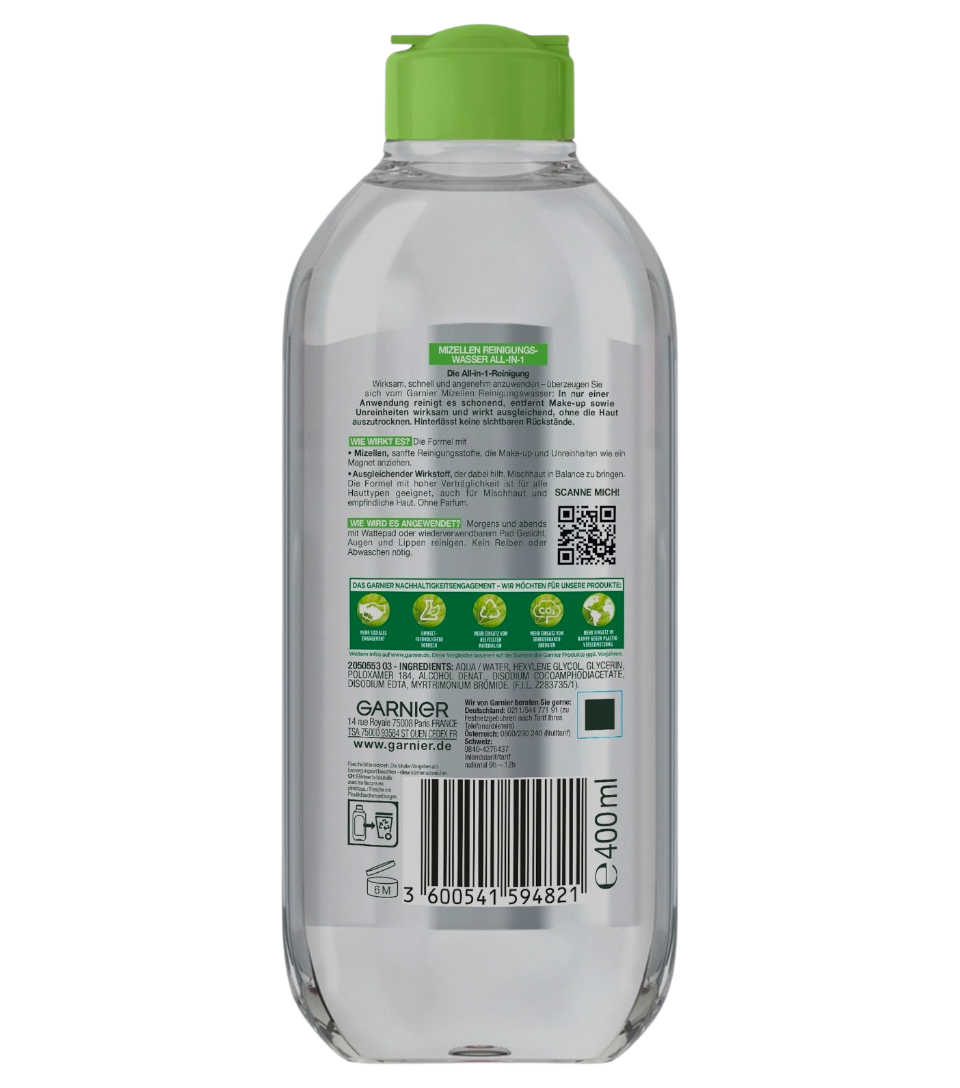 Garnier – Eau Micellaire Nettoyante Pour Peau Mixte
