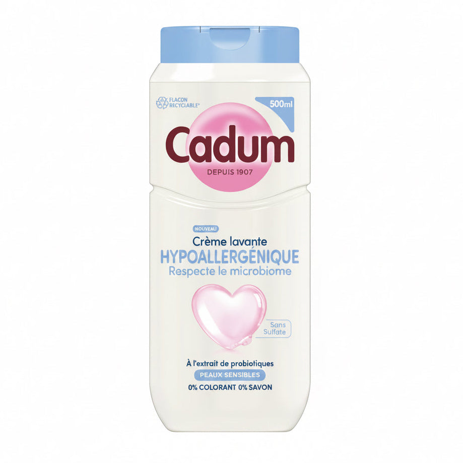 Cadum Crème Lavante Hyppoallergénique À L'Extrait De Probiotiques Pour Peaux Sensibles