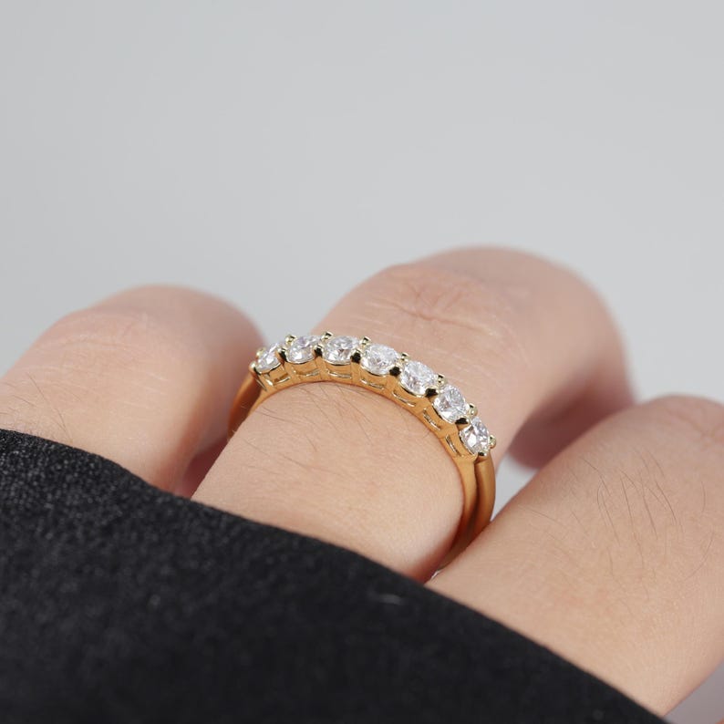 Alliance Demi-Éternité Ronde Bague De Mariage