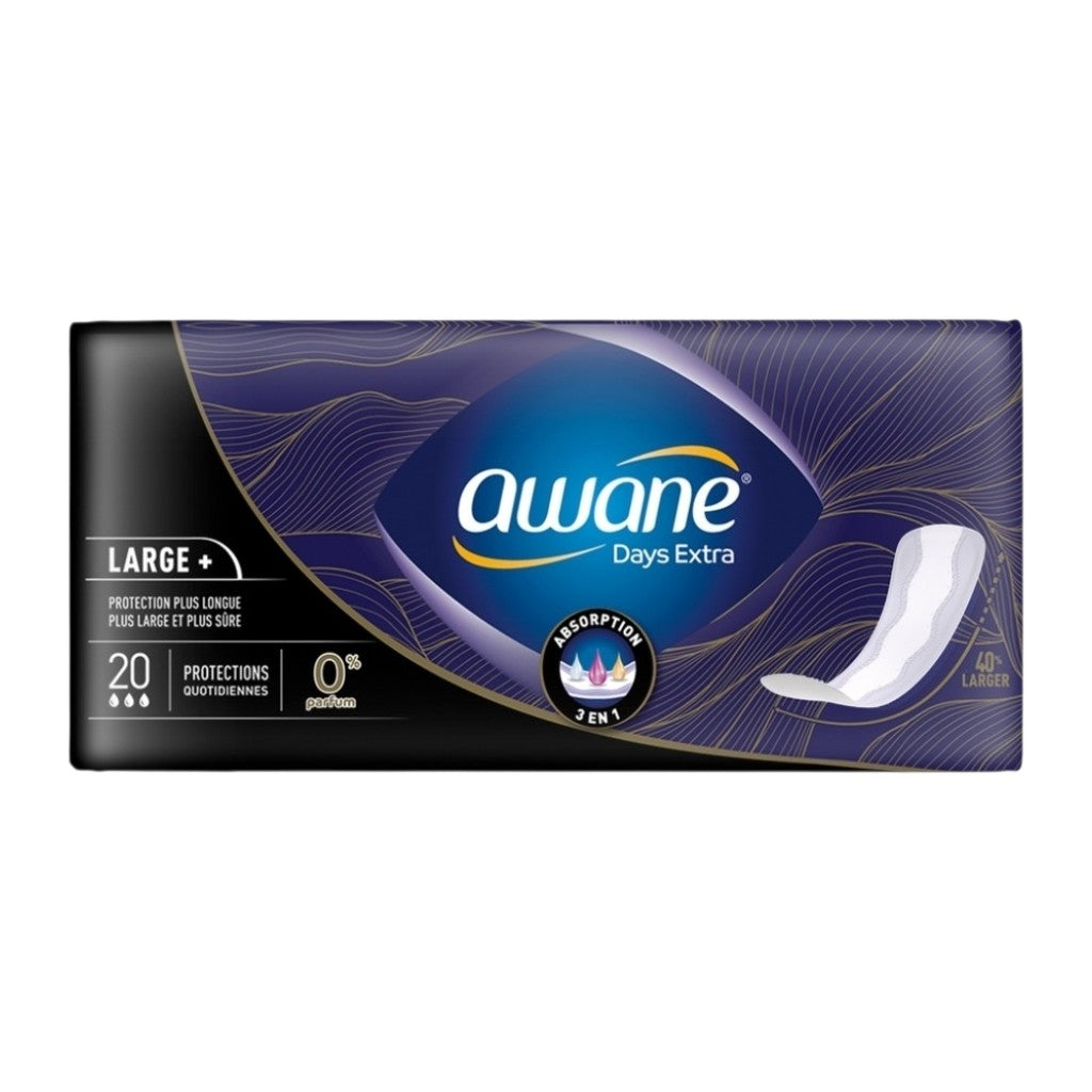 Awane Days Extra Large+ Protège-Slips Quotidiens Sans Parfum X20