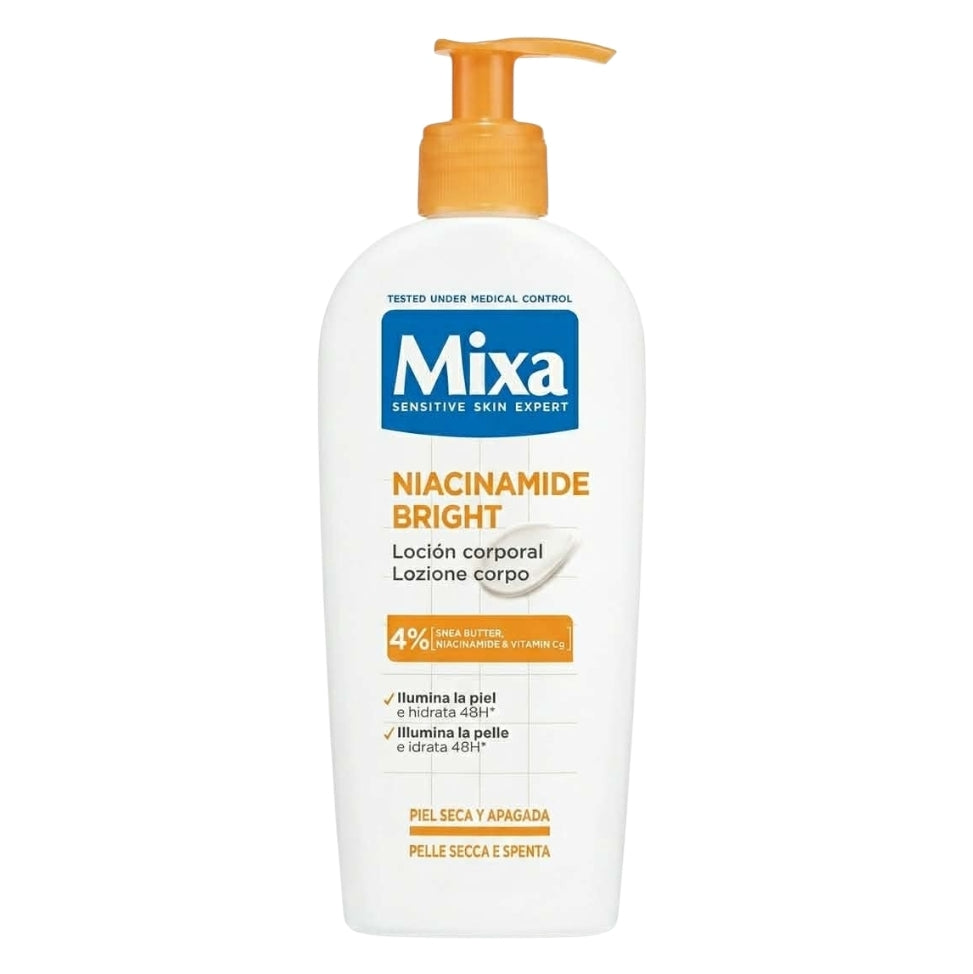 Mixa Niacinamide Bright – Lotion Corps Hydratante 48H À La Niacinamide & Vitamine