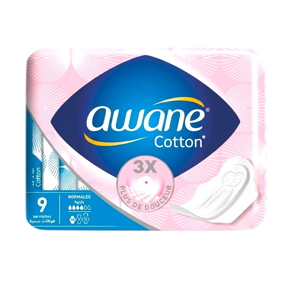 Awane Serviettes Coton Normale X 9