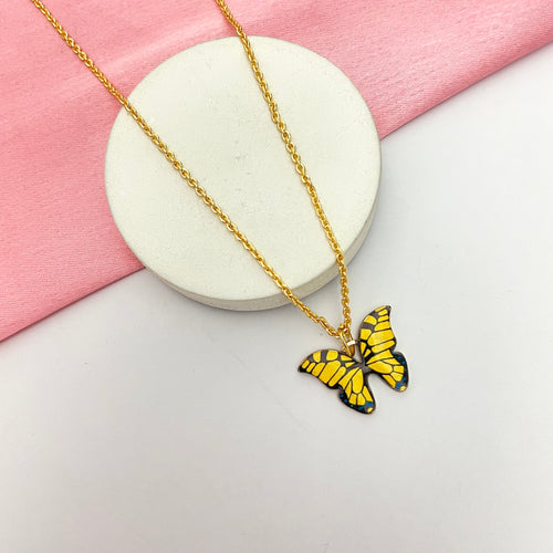 1 Pièces Collier Élégant Rétro Y2K Papillon - Pendentif Multicolore Pour Femmes Et Hommes Port Quotidien Cadeau De Saint-Valentin Idéal Pour Soirées