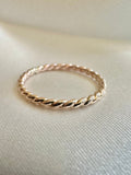 Bague Torsadée Remplie Dainty Bagues Simples