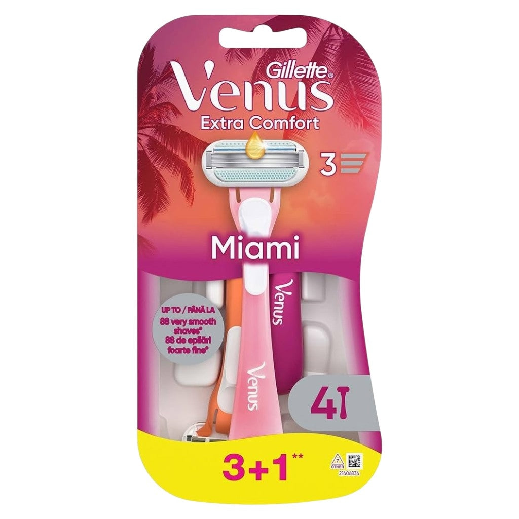 Gillette Venus Extra Comfort Miami 4 Rasoirs Jetables Femme