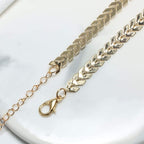 Braceletchaîne Entrelacés Martelés Acier Inoxydable Doré Femme