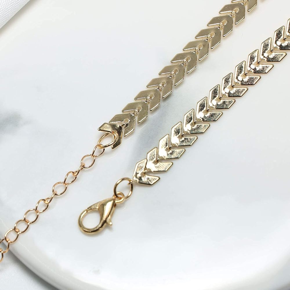 Braceletchaîne Entrelacés Martelés Acier Inoxydable Doré Femme