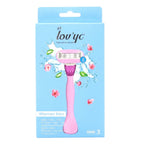 Lov’Yc Aloe Vera Rasoir Femme 5 Lames Avec Bandes 3 Têtes De Rechange