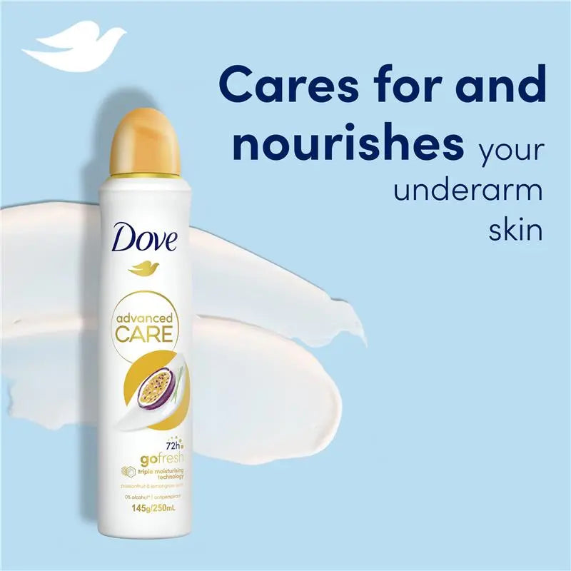 Dove Déodorant Spray Women Advanced Care Antiperspirant Aerosol Passionfruit & Lemongrass