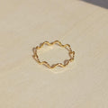 Bague Fine Vague En Argent Sterling Plaqué