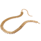 Braceletchaîne Entrelacés Martelés Acier Inoxydable Doré Femme