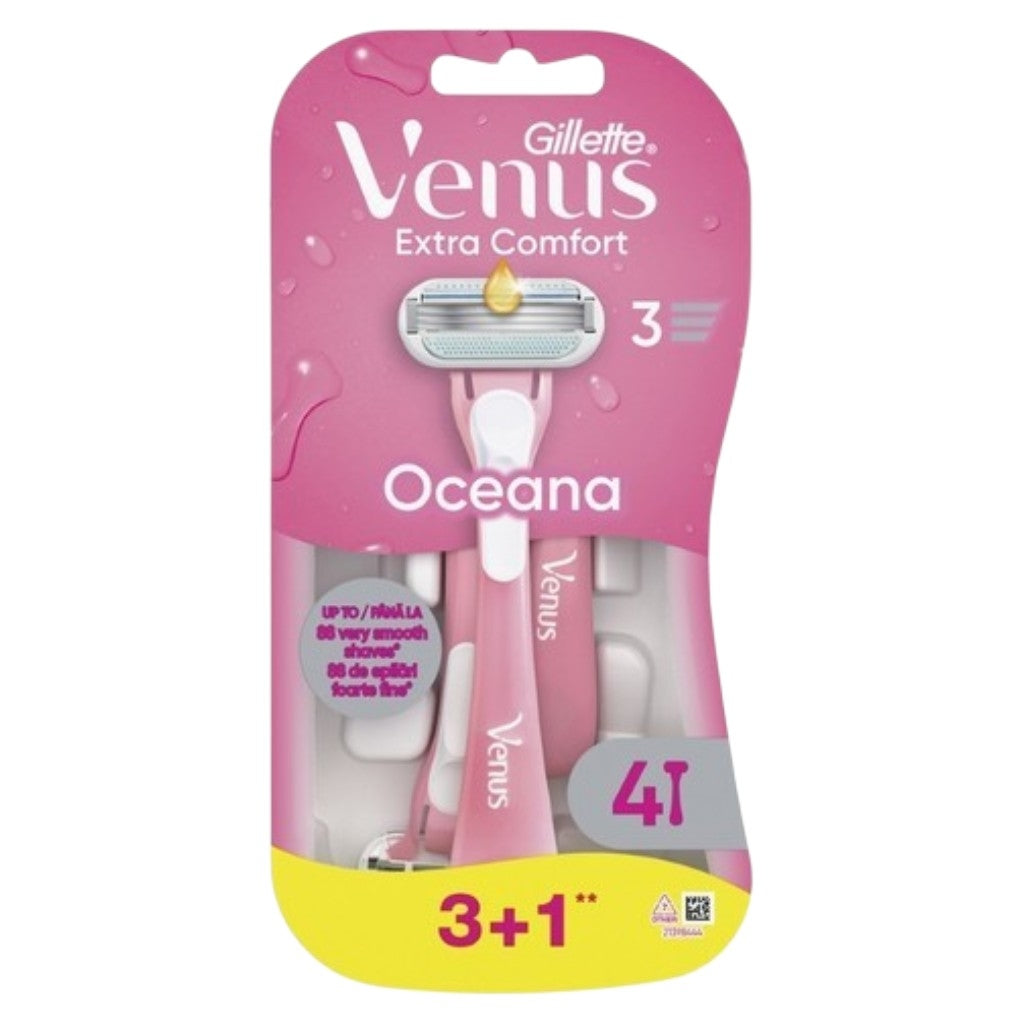 Venus Extra Comfort Oceana Maquineta De Depilar 4 Per Paquet