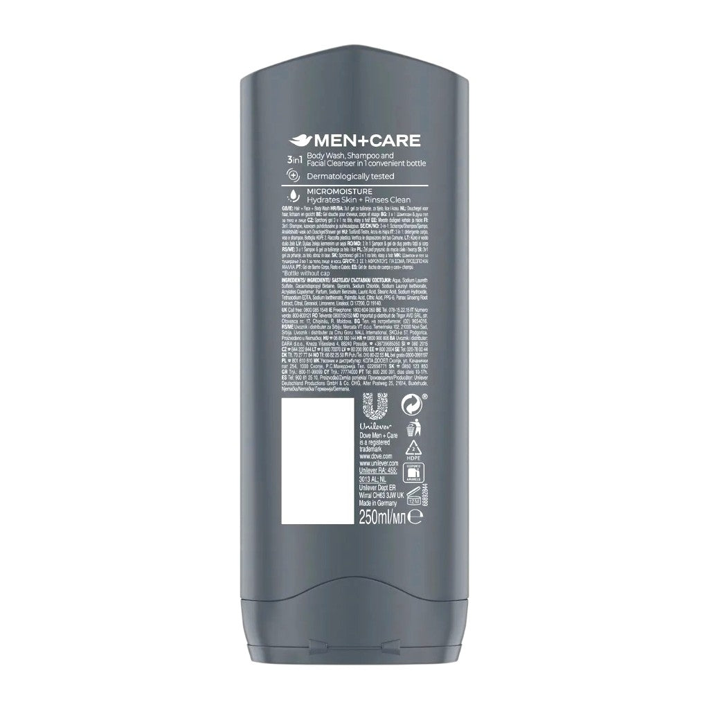 Dove Men+Care Sport Care 3-In-1 Endurance – Gel Douche Homme