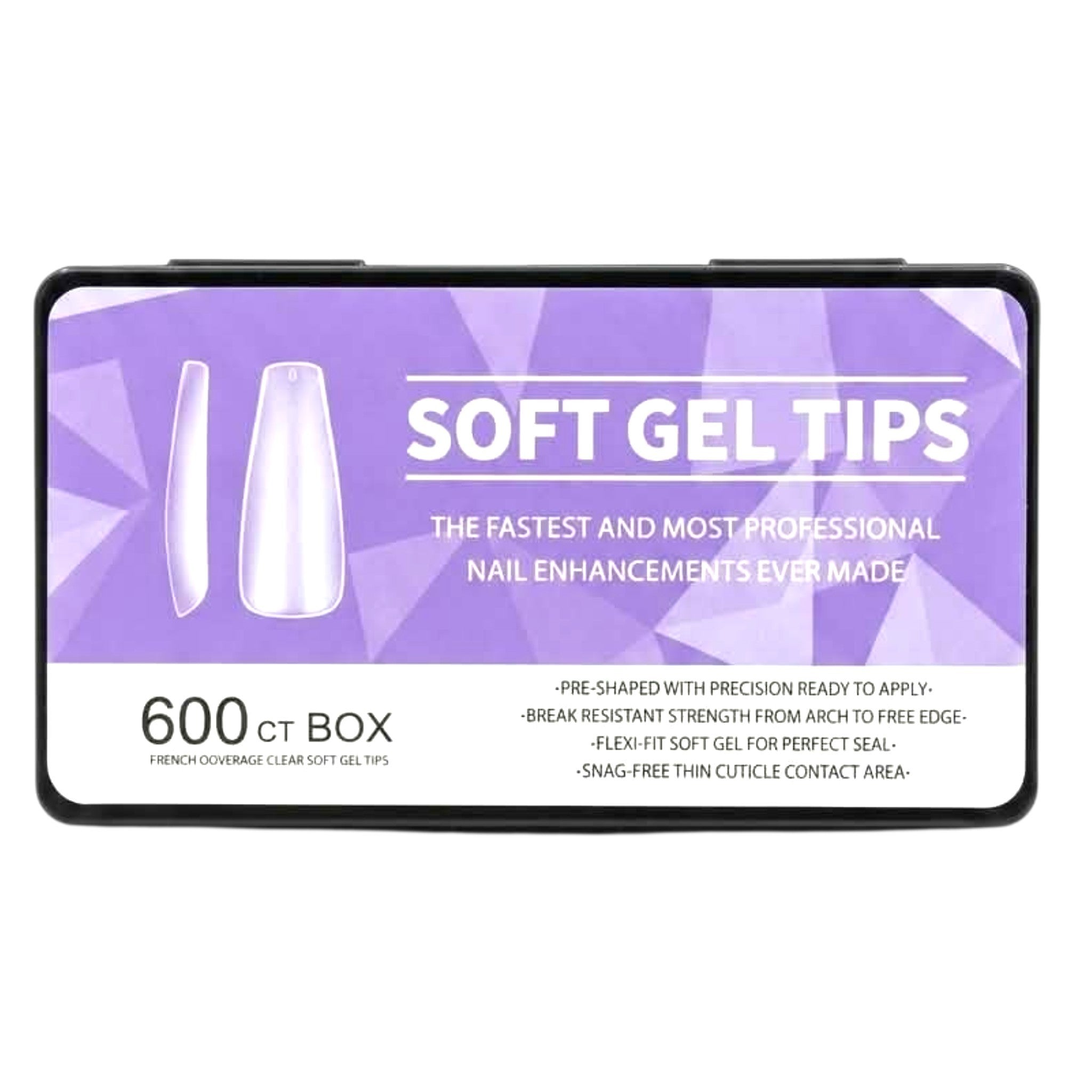 Capsules Américaines Soft Gel Tips Ballerine Boîte De 600 Pièces