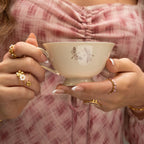 Bague Ajustable "Rosée " Un Nom Poétique Qui Rappelle La Douceur Des Pierres Roses.