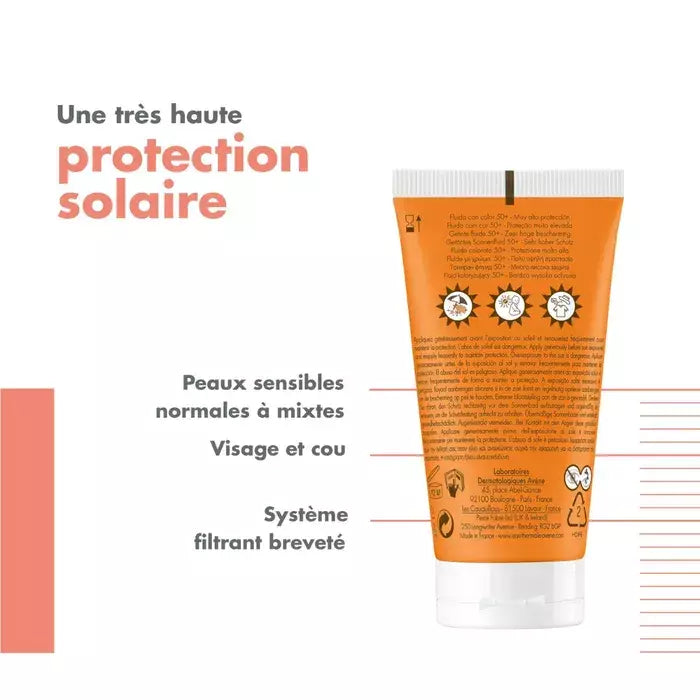 Avène Crème Solaire Teintée Spf50+ Visage Peaux Sensibles Et Sèches